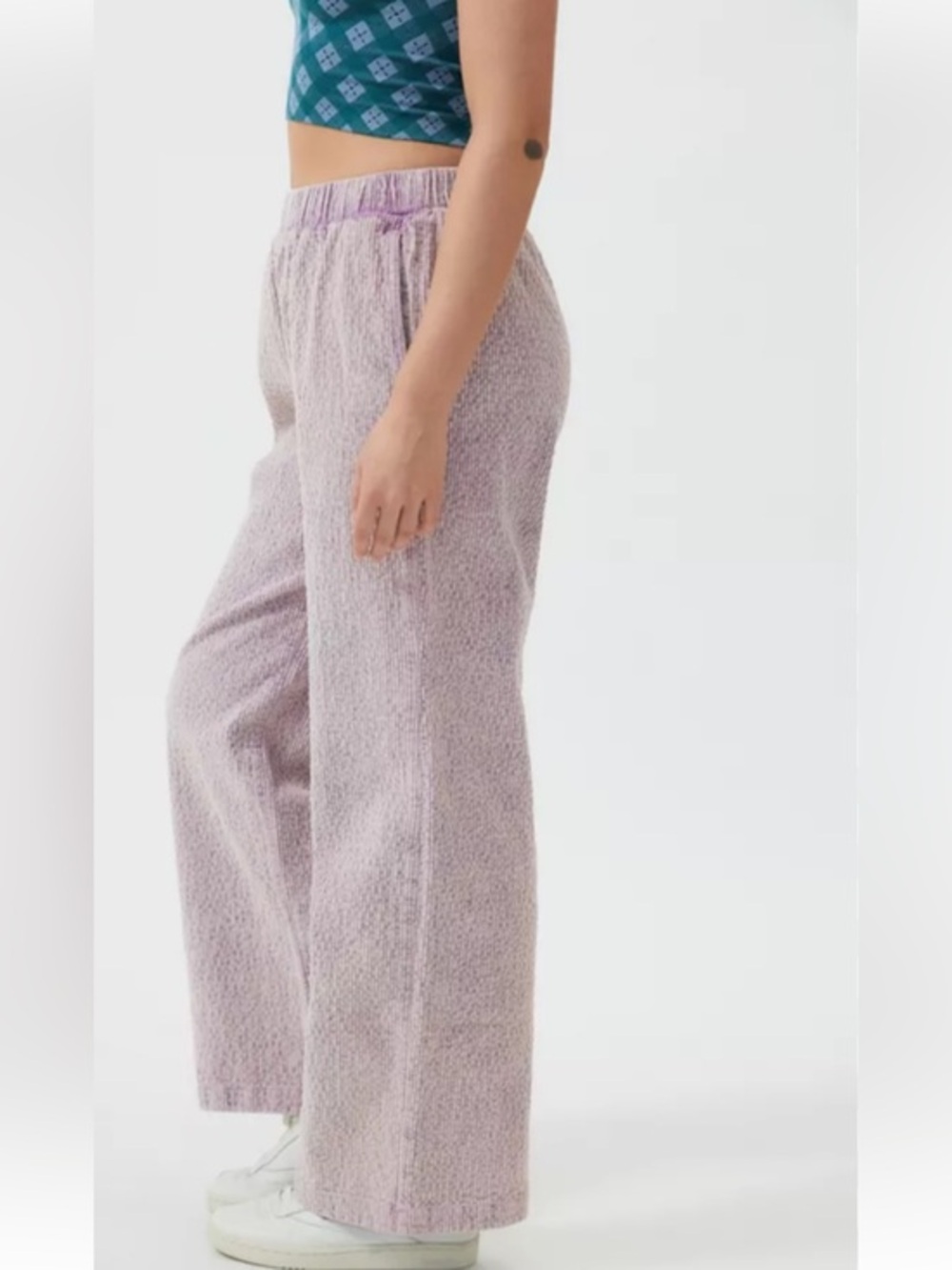 Urban outfitter Relaxed Wide-Leg Lavender corduroy lounge Pants Sz small